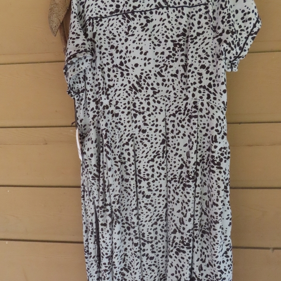 Unique Vintage abstract dot Print 50's Swing Dress blue/black NWT 3X/20 - Picture 3 of 6